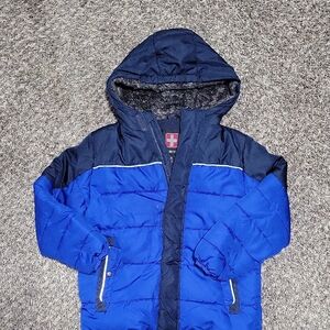 Swiss Tech Navy Fleece Puffer Jacket